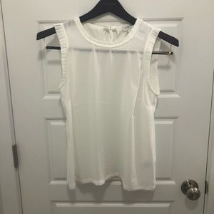 NWT J. Crew Factory Sleeveless Top w/ Pleated Trim